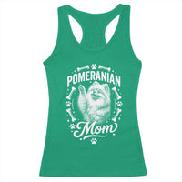 Vintage Pom Dog Mom Racerback Tank Top Pomeranian Lover Gift