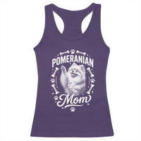 Vintage Pom Dog Mom Racerback Tank Top Pomeranian Lover Gift