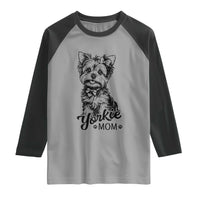 Yorkshire Terrier Mom Raglan Shirt Cute Yorkie Mama Puppy Gift