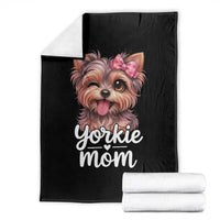 Yorkshire Terrier Dog Mom Throw Blanket Cute Yorkie Puppy Gift