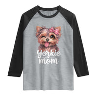 Yorkshire Terrier Dog Mom Raglan Shirt Cute Yorkie Puppy Gift
