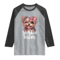 Yorkshire Terrier Dog Mom Raglan Shirt Cute Yorkie Puppy Gift