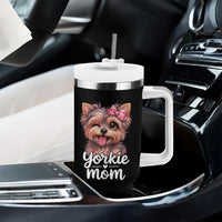 Yorkshire Terrier Dog Mom Tumbler With Handle Cute Yorkie Puppy Gift