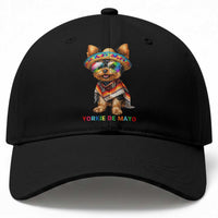 Yorkie De Mayo Baseball Cap Cinco De Mayo Dog Lover