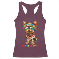 Yorkie De Mayo Racerback Tank Top Cinco De Mayo Dog Lover