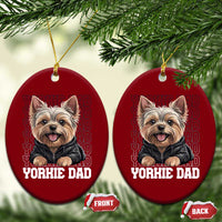 Proud Yorkshire Terrier Dad Ceramic Ornament Fathers Day Dog Lover Gift