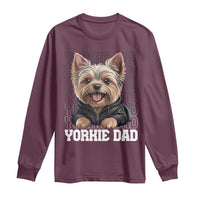 Proud Yorkshire Terrier Dad Long Sleeve Shirt Fathers Day Dog Lover Gift