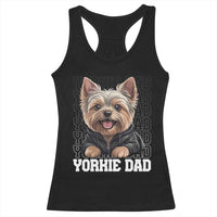 Proud Yorkshire Terrier Dad Racerback Tank Top Fathers Day Dog Lover Gift