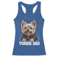 Proud Yorkshire Terrier Dad Racerback Tank Top Fathers Day Dog Lover Gift