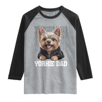 Proud Yorkshire Terrier Dad Raglan Shirt Fathers Day Dog Lover Gift