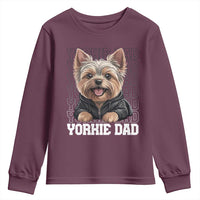 Proud Yorkshire Terrier Dad Youth Sweatshirt Fathers Day Dog Lover Gift