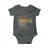 Best Yorkie Dad Ever Baby Onesie Retro Vintage Yorkshire Terrier Gift