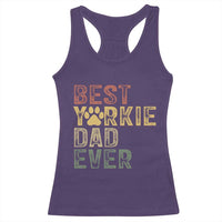 Best Yorkie Dad Ever Racerback Tank Top Retro Vintage Yorkshire Terrier Gift