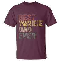 Best Yorkie Dad Ever T Shirt Retro Vintage Yorkshire Terrier Gift