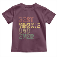 Best Yorkie Dad Ever Toddler T Shirt Retro Vintage Yorkshire Terrier Gift