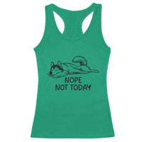 Nope Not Today Racerback Tank Top Funny Siberian Husky Lazy Mood