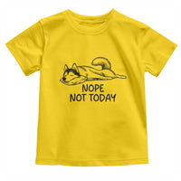 Nope Not Today Toddler T Shirt Funny Siberian Husky Lazy Mood