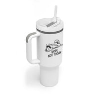 Nope Not Today Tumbler With Handle Funny Siberian Husky Lazy Mood