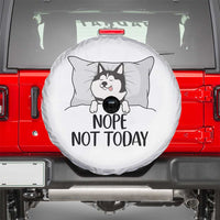 Lazy Siberian Husky Meme Spare Tire Cover Nope Not Today