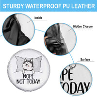 Lazy Siberian Husky Meme Spare Tire Cover Nope Not Today