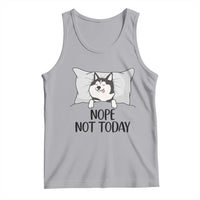 Lazy Siberian Husky Meme Tank Top Nope Not Today