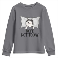 Lazy Siberian Husky Meme Youth Sweatshirt Nope Not Today