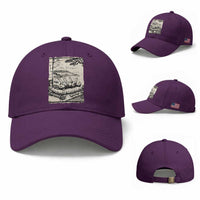 Vintage Japanese Ukiyoe Siberian Husky Baseball Cap Cute Sleeping Animal Gift