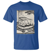 Vintage Japanese Ukiyoe Siberian Husky T Shirt Cute Sleeping Animal Gift