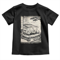 Vintage Japanese Ukiyoe Siberian Husky Toddler T Shirt Cute Sleeping Animal Gift