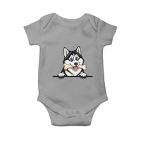 Cute Siberian Husky Puppy Baby Onesie Chewing Bone Meme