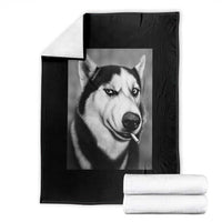 Smoking Siberian Husky Meme Throw Blanket Funny Dog Face Gift For Dog Lovers