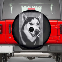 Smoking Siberian Husky Meme Spare Tire Cover Funny Dog Face Gift For Dog Lovers