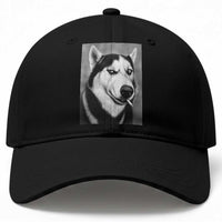 Smoking Siberian Husky Meme Baseball Cap Funny Dog Face Gift For Dog Lovers