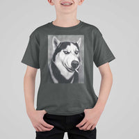 Smoking Siberian Husky Meme T Shirt For Kid Funny Dog Face Gift For Dog Lovers