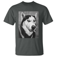 Smoking Siberian Husky Meme T Shirt Funny Dog Face Gift For Dog Lovers