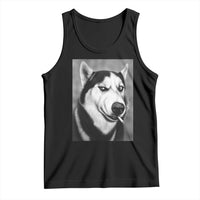 Smoking Siberian Husky Meme Tank Top Funny Dog Face Gift For Dog Lovers