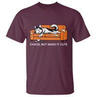 Mischievous Husky Owner Gift T Shirt Chaos But Make It Cute