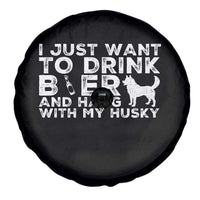 Drink Beer And Hang With My Husky Spare Tire Cover Funny Dog Lover