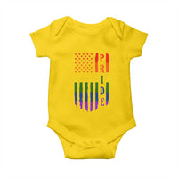 Pride Month Rainbow Flag Graphic Baby Onesie Lesbian Gay LGBT America Flag