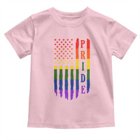 Pride Month Rainbow Flag Graphic Toddler T Shirt Lesbian Gay LGBT America Flag