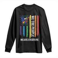 Patriotic Rainbow Pride American Eagle Long Sleeve Shirt We The People LGBT Pride