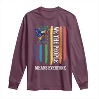 Patriotic Rainbow Pride American Eagle Long Sleeve Shirt We The People LGBT Pride
