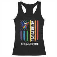 Patriotic Rainbow Pride American Eagle Racerback Tank Top We The People LGBT Pride