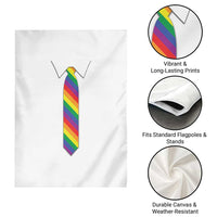 Funny Rainbow Striped Necktie Garden Flag LGBT Pride Support Graphic