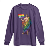 Christian LGBTQ Support Long Sleeve Shirt Jesus Loves Everyone