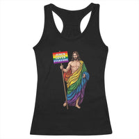 Christian LGBTQ Support Racerback Tank Top Jesus Loves Everyone
