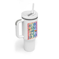 All For Love And Love For All Tumbler With Handle Pride Month LGBT Support
