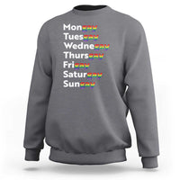 Rainbow Days Of The Week Mongay Tuesgay Sweatshirt Funny LGBT Pride Month