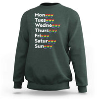 Rainbow Days Of The Week Mongay Tuesgay Sweatshirt Funny LGBT Pride Month