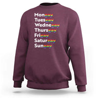 Rainbow Days Of The Week Mongay Tuesgay Sweatshirt Funny LGBT Pride Month